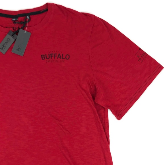 Buffalo David Bitton Red V-Neck T-Shirt XXL Sz 2XL - Picture 3 of 8